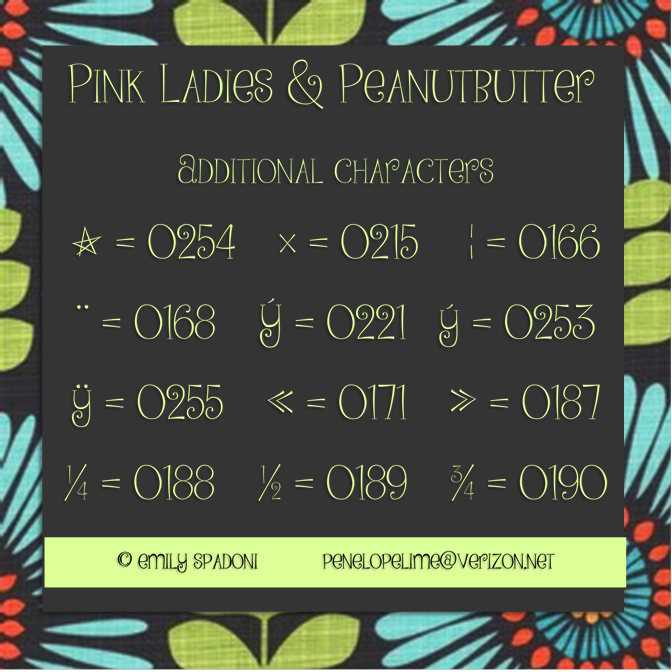 Pink Ladies and Peanutbutte